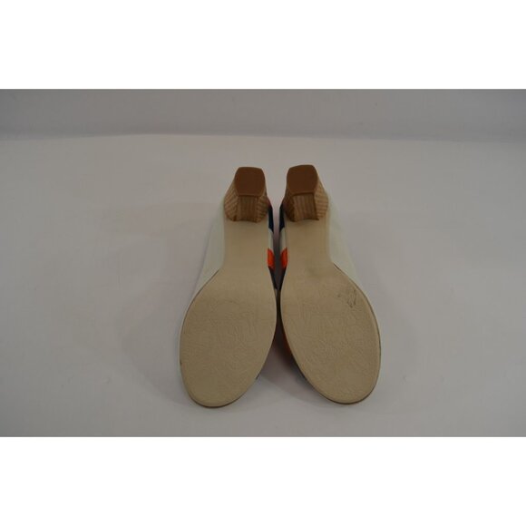 SacHelle Open Toe Heels Red White Blue Women's EU Size 39.5 - Picture 8 of 8